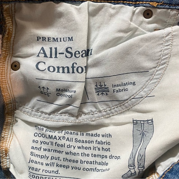 Goodfellow & Co. Men's 34W x 32L CoolMax Straight Fit Light Wash Denim Jeans - Picture 11 of 12